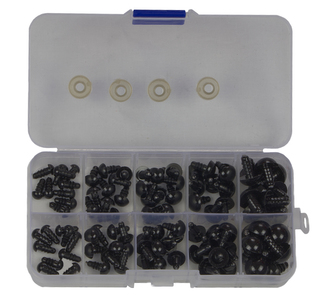 Očička a čumáčky - černé - mix velikostí