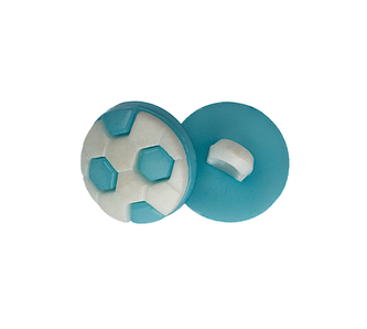 Knoflík - míč tyrkysový - prům. 14 mm