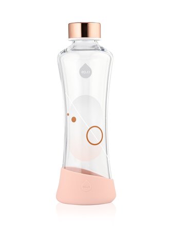 EQUA Metallic Rose Gold 550 ml skleněná ekologická lahev na pití EQUA Metallic Rose Gold 550 ml skleněná ekologická lahev na pití