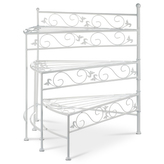 Stojan na květiny, kov, bílý lak