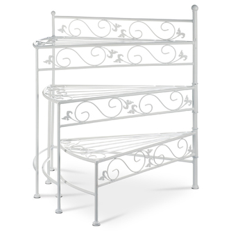 Stojan na květiny, kov, bílý lak