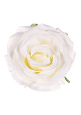 Růže, barva bílá, Květina umělá vazbová. Cena za balení 12 kusů