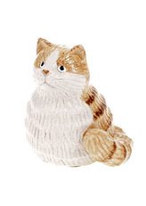 Kočka, keramická dekorace