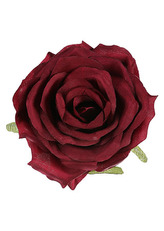 Růže, barva tmavě červená,  Květina umělá vazbová. Cena za balení 12 kusů