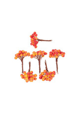 Přízdoba jeřabina, umělá dekorace, 144 kusů v krabičce, cena za krabičku