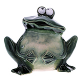 Žába keramická, zahradní dekorace.
