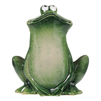 Žába keramická, zahradní dekorace.