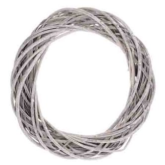 Proutěný věnec, šedivá barva