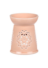 Aroma lampa s motivem mandaly, meruňková barva, porcelán.