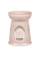 Aroma lampa s motivem sedmikrásky, světle hnědá barva, porcelán.