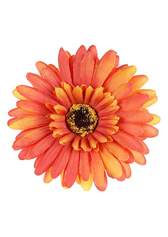 Gerbera, barva oranžová. Květina umělá vazbová.  Cena za balení 12 kusů