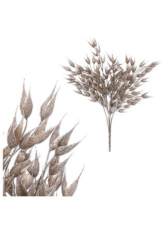 Oves v trsu -měděné barva s glitry.