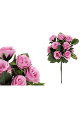 Růže, puget, barva růžová. Květina umělá.