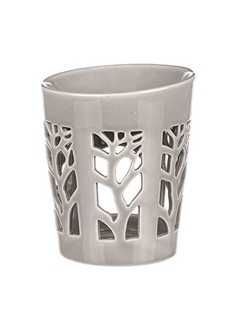 Aroma lampa, motiv strom života, šedivá barva, porcelán.