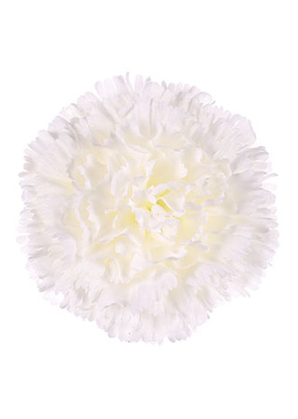 Karafiát, barva bílá. Květina umělá vazbová. Cena za balení 12 kusů