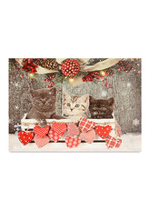 Obraz nástěnná svítící dekorace - 3 ks  LED světla, zimní motiv