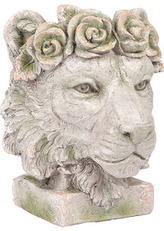 Hlava lva, dekorace z MgO keramiky s otvorem pro květináč