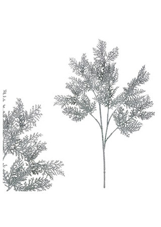 Větev, umělá vánoční dekorace barva stříbrná