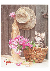 Obraz, dekorace se stojánkem, svíticí - 1 ks LED světla.