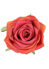 Růže, barva oranžová. Květina umělá vazbová. Cena za balení 12 kusů