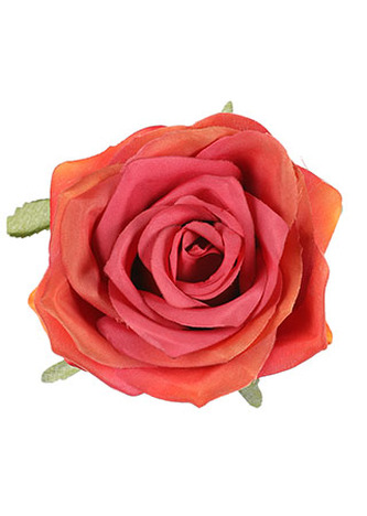 Růže, barva oranžová. Květina umělá vazbová. Cena za balení 12 kusů