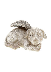 Pes s andělskými křídly,  dekorace z polyresinu.