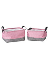 Košík látkový, sada 2ks