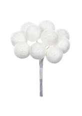 Koule polystyrenová na drátku. Cena za 1sáček/100ks koulí. Barva bílá.