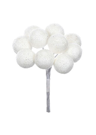 Koule polystyrenová na drátku. Cena za 1sáček/100ks koulí. Barva bílá.