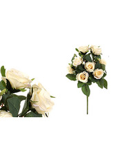 Růže, puget, barva smetanová. Květina umělá.