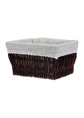 Koš regálový, barva hnědá.