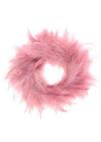 Závěsná dekorace z peří - Věneček 20 cm - Růžový