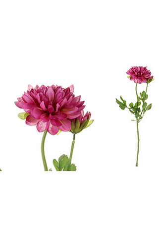 Jiřinka s poupětem, barva bordó. Květina umělá.