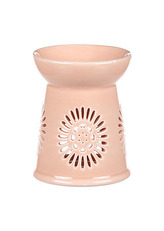 Aroma lampa s motivem sedmikrásky, meruňková barva, porcelán.