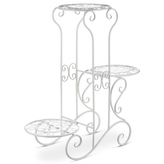 Stojan na květiny, kov, bílý lak