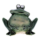 Žába keramická, zahradní dekorace.