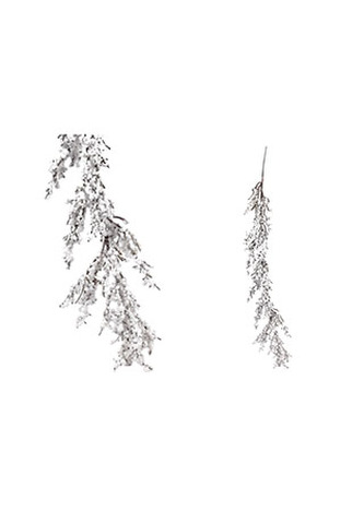 Girlanda s bobulemí, umělá dekorace, bílá zasněžená