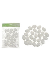 Vajíčka plastová 4cm, (24 kusů v balení) barva bílá