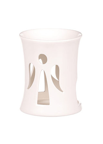 Aroma lampa s andělem, bílá barva, porcelán.