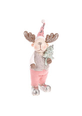 Sob vánoční polyresinový, růžová kolekce.