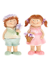 Levandulová dívka nebo chlapec stojící, polyresin, cena za 1ks