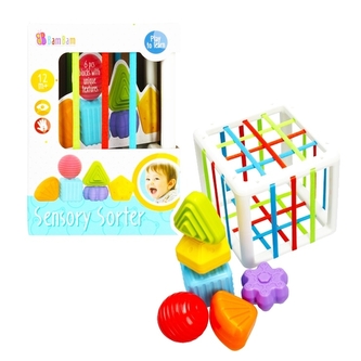 Senzorické tvary s kostkou na vkládání