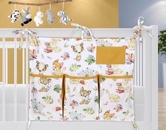 Kapsář na dětskou postýlku - zvířátka - 65x55 cm