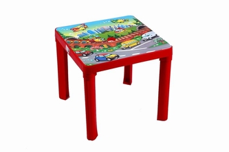 Stolek dětský 46x46x39cm  DEKOR červený