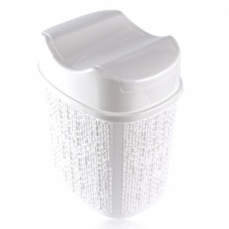 Koš odpadkový výklopný  5,5L  WOOW bílá