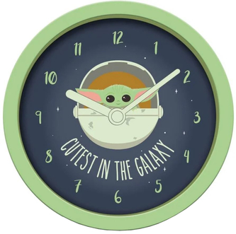 Stolní hodiny Star Wars|Hvězdné Války|The Mandalorian: Baby Yoda (průměr 12 cm)