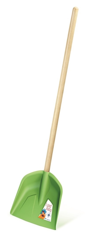 Lopata plast dětská s dřevěnou násadou 74cm  zelená