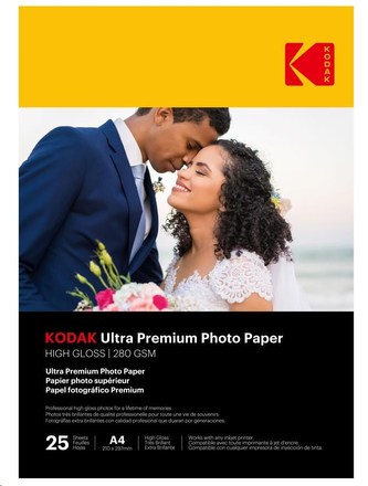 KODAK Ultra Premium Photo RC Gloss (280g/m2) A4 25 listů