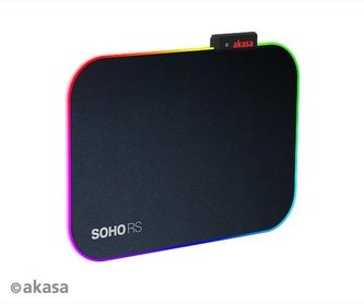 AKASA podložka pod myš SOHO RS, RGB gaming mouse pad, 35x25cm, 4mm thick