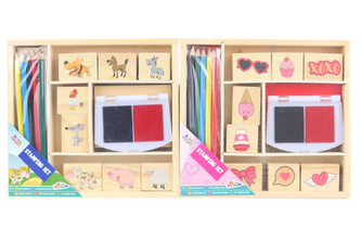 Dřevěná sada razítek